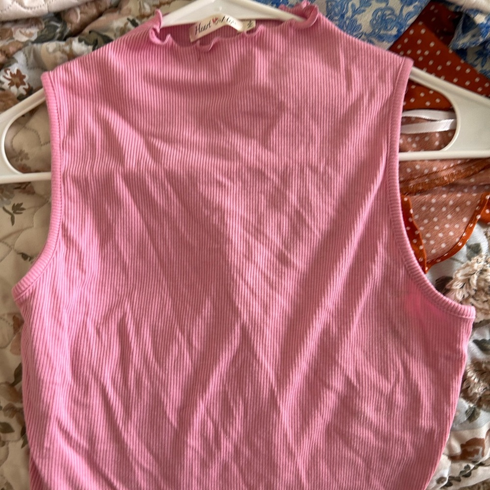 PINK RUFFLE TANK TOP - Picture 2 of 3